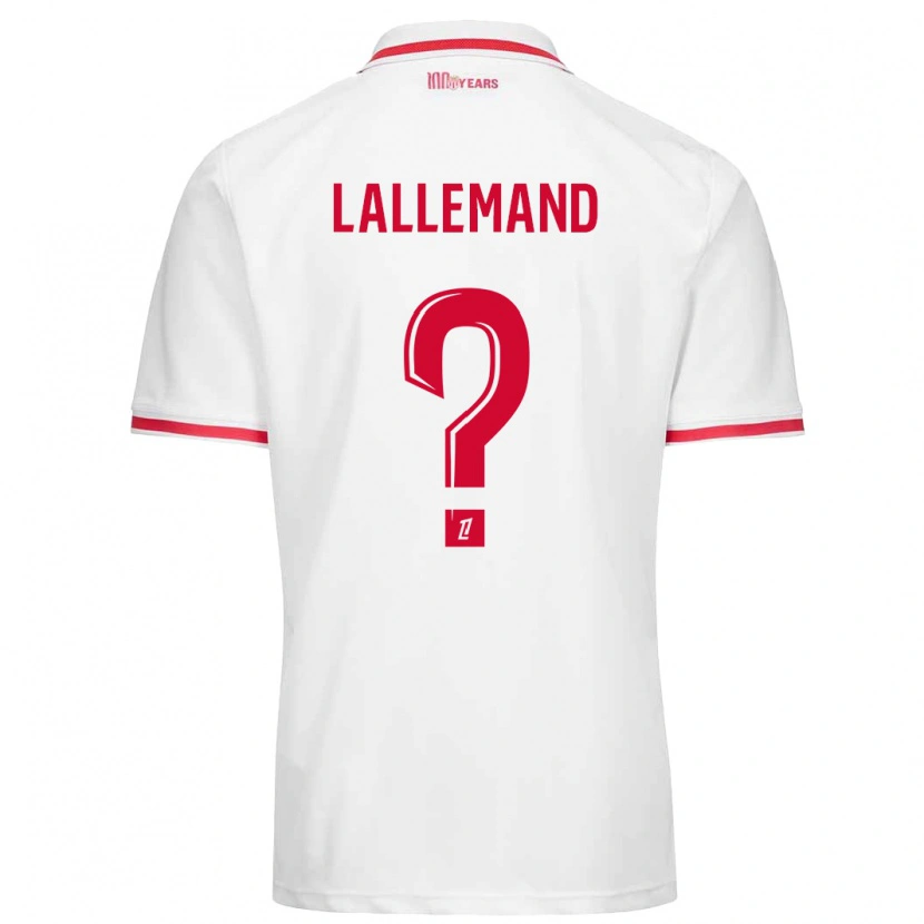 Danxen Men Nassim Lallemand #0 White Red Home Jersey 2024/25 T-Shirt