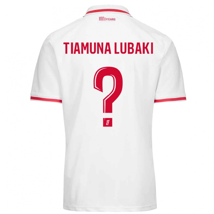 Danxen Men Loïc Tiamuna Lubaki #0 White Red Home Jersey 2024/25 T-Shirt