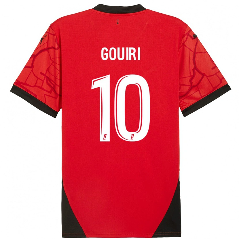 Danxen Men Amine Gouiri #10 Red Black Home Jersey 2024/25 T-Shirt