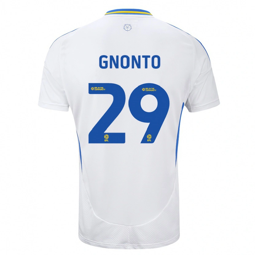 Danxen Men Wilfried Gnonto #29 White Blue Home Jersey 2024/25 T-Shirt