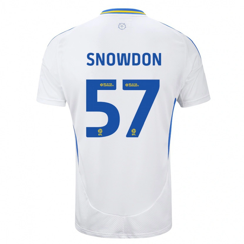 Danxen Men Joe Snowdon #57 White Blue Home Jersey 2024/25 T-Shirt