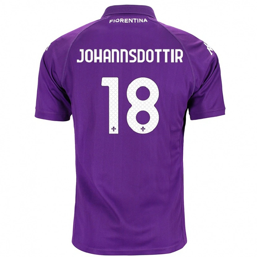 Danxen Men Alexandra Jóhannsdóttir #18 Purple Home Jersey 2024/25 T-Shirt