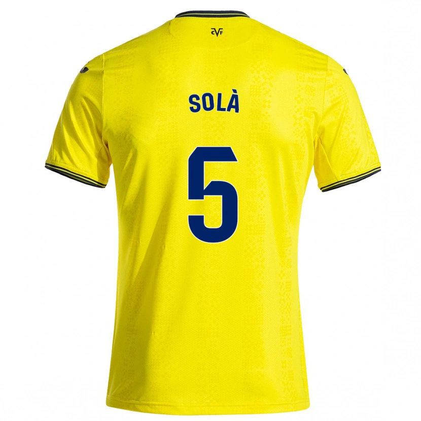 Danxen Men Arnau Solà #5 Yellow Black Home Jersey 2024/25 T-Shirt