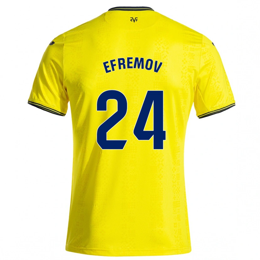 Danxen Men Anton Efremov #24 Yellow Black Home Jersey 2024/25 T-Shirt