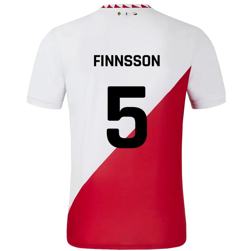 Danxen Men Kolbeinn Finnsson #5 White Red Home Jersey 2024/25 T-Shirt