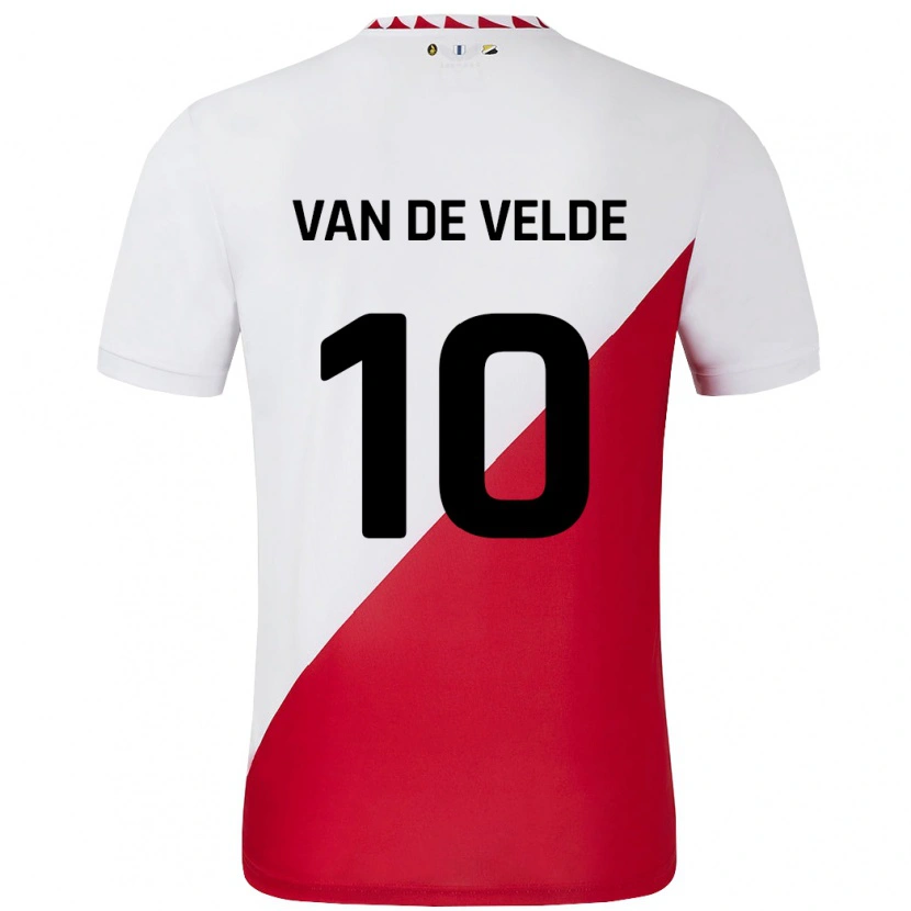 Danxen Men Senne Van De Velde #10 White Red Home Jersey 2024/25 T-Shirt