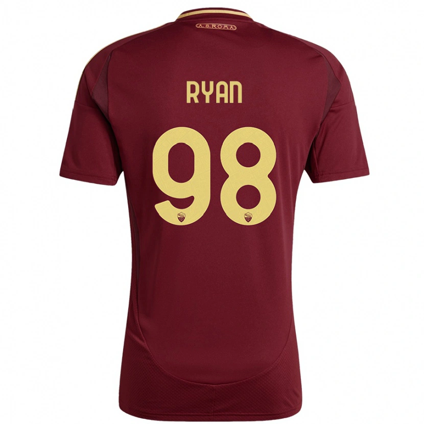 Danxen Men Mathew Ryan #98 Red Brown Gold Home Jersey 2024/25 T-Shirt