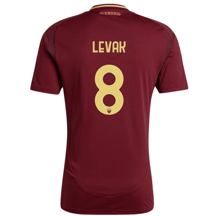 Danxen Men Sergej Levak #8 Red Brown Gold Home Jersey 2024/25 T-Shirt