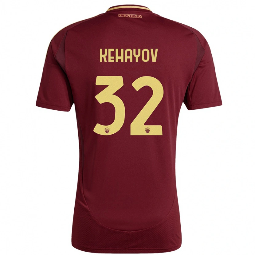 Danxen Men Atanas Kehayov #32 Red Brown Gold Home Jersey 2024/25 T-Shirt