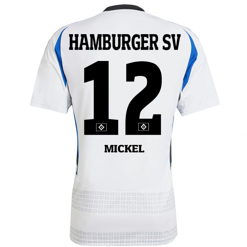 Danxen Men Tom Mickel #12 White Blue Home Jersey 2024/25 T-Shirt