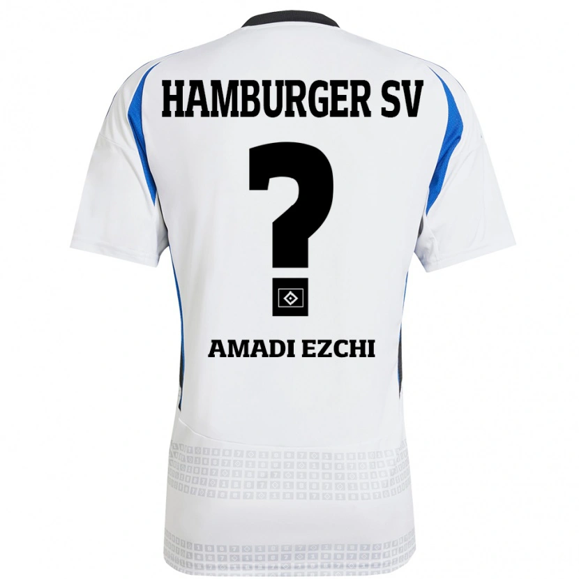 Danxen Men Emmanuel Amadi Ezchi #0 White Blue Home Jersey 2024/25 T-Shirt