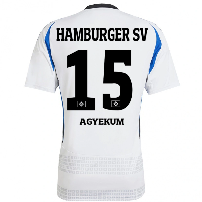 Danxen Men Joel Agyekum #15 White Blue Home Jersey 2024/25 T-Shirt