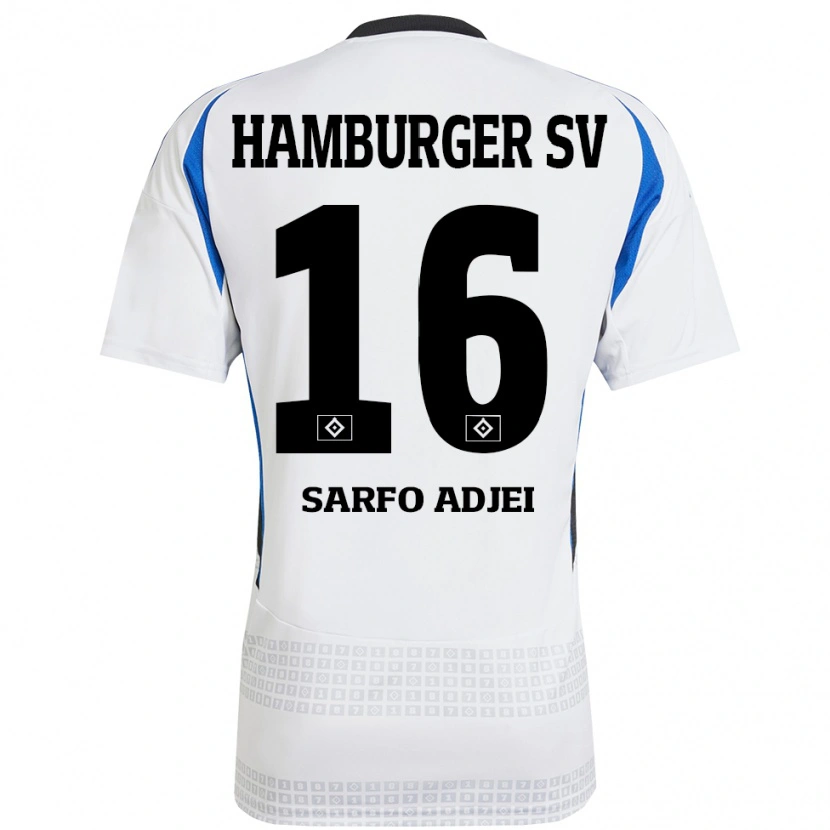 Danxen Men Maximilian Sarfo-Adjei #16 White Blue Home Jersey 2024/25 T-Shirt