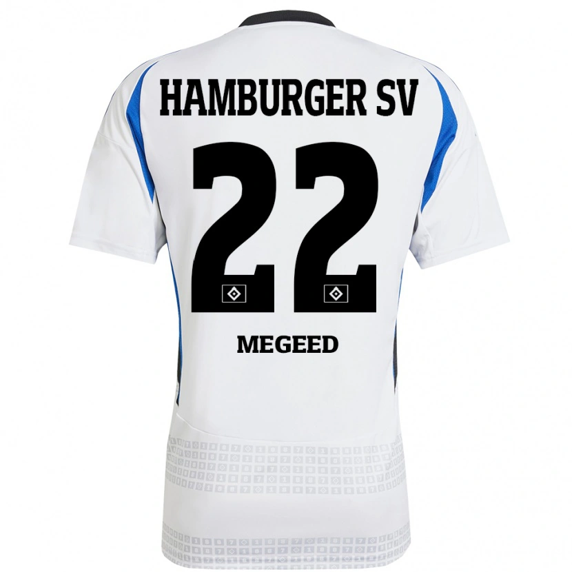 Danxen Men Omar Megeed #22 White Blue Home Jersey 2024/25 T-Shirt