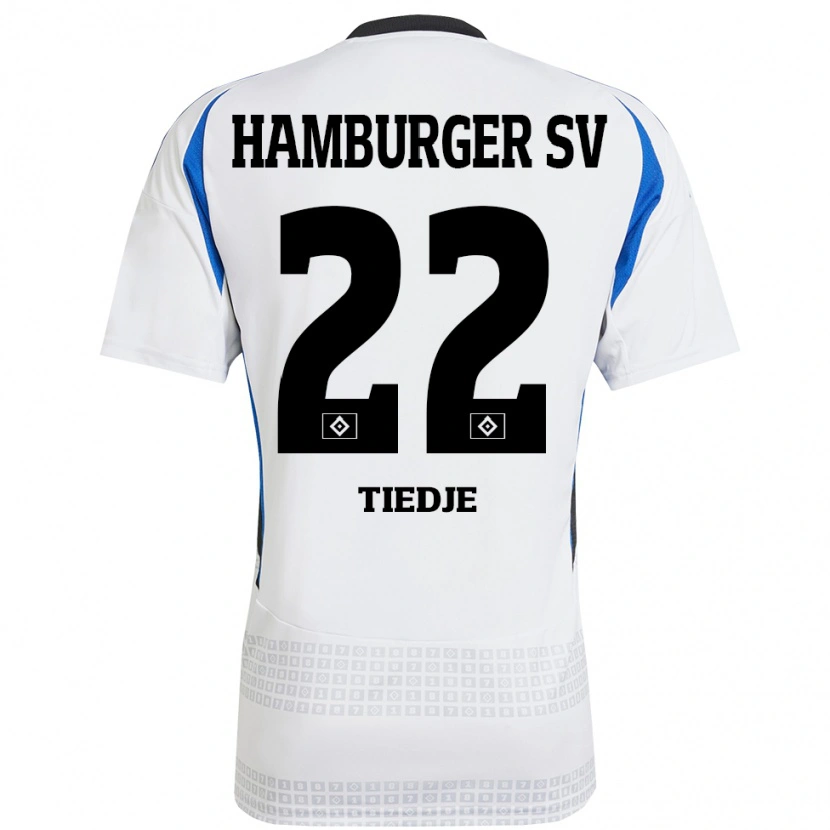 Danxen Men Patrick Tiedje #22 White Blue Home Jersey 2024/25 T-Shirt