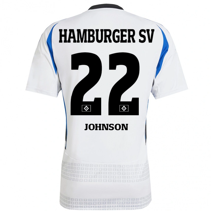 Danxen Men Emmanuel Johnson #22 White Blue Home Jersey 2024/25 T-Shirt