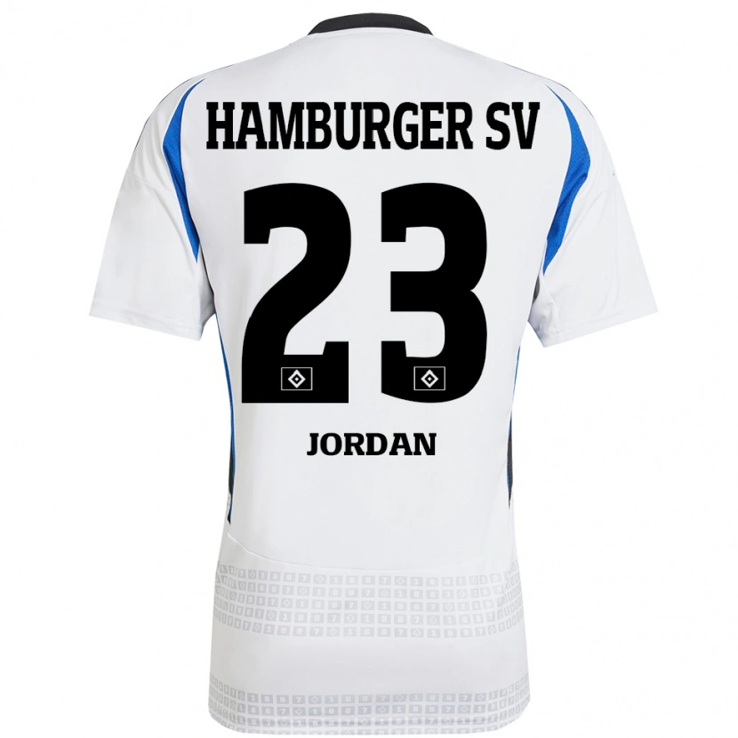 Danxen Men Dominik Jordan #23 White Blue Home Jersey 2024/25 T-Shirt