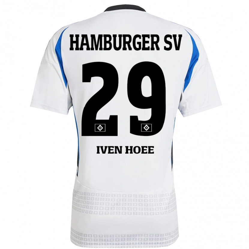 Danxen Men Lennart Iven Hoee #29 White Blue Home Jersey 2024/25 T-Shirt