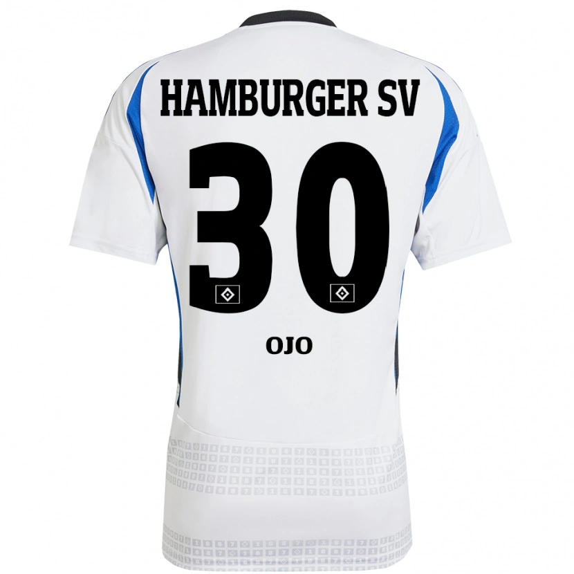 Danxen Men Kelvin Ojo #30 White Blue Home Jersey 2024/25 T-Shirt