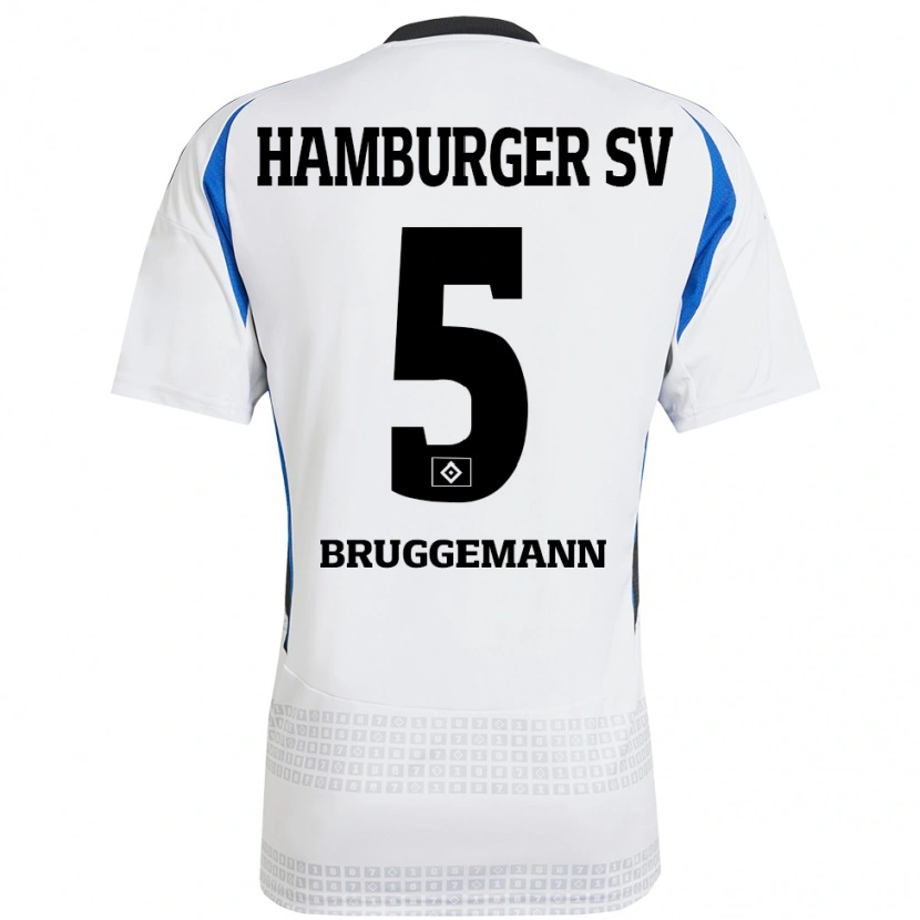 Danxen Men Nina Brüggemann #5 White Blue Home Jersey 2024/25 T-Shirt