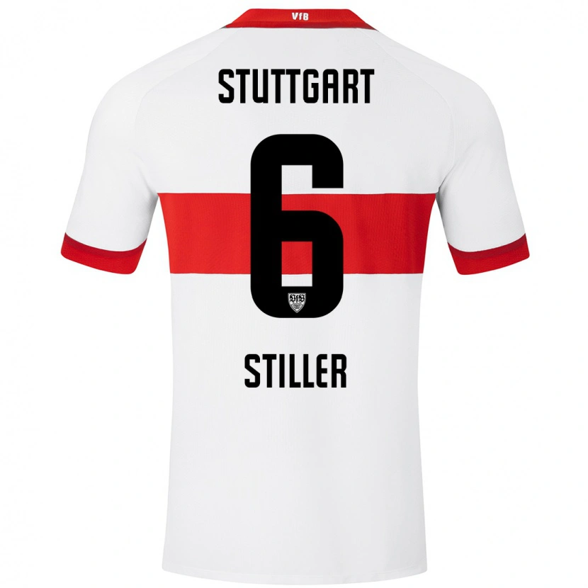 Danxen Men Angelo Stiller #6 White Red Home Jersey 2024/25 T-Shirt