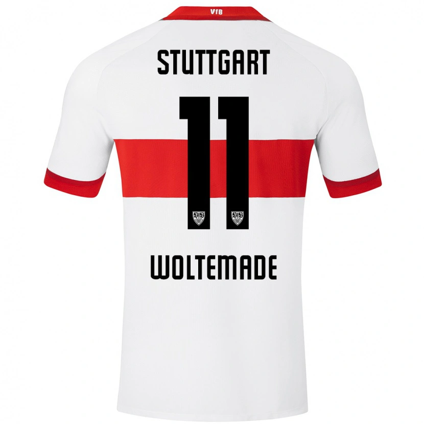 Danxen Men Nick Woltemade #11 White Red Home Jersey 2024/25 T-Shirt