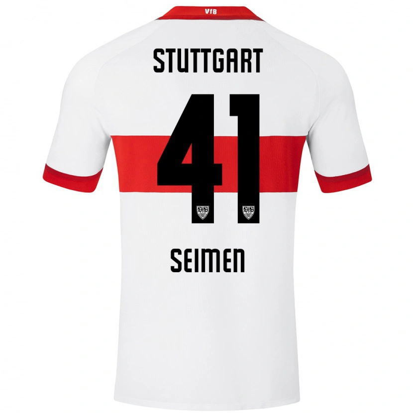 Danxen Men Dennis Seimen #41 White Red Home Jersey 2024/25 T-Shirt