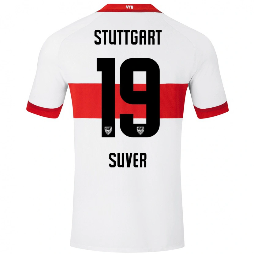 Danxen Men Jakov Suver #19 White Red Home Jersey 2024/25 T-Shirt