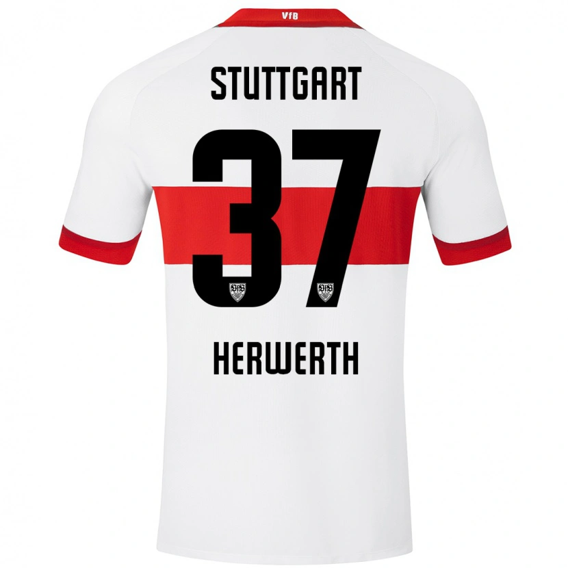 Danxen Men Maximilian Herwerth #37 White Red Home Jersey 2024/25 T-Shirt