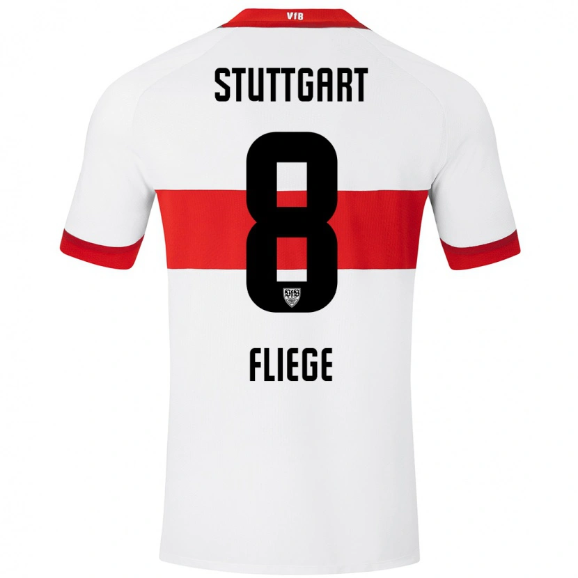 Danxen Men Anna Fliege #8 White Red Home Jersey 2024/25 T-Shirt