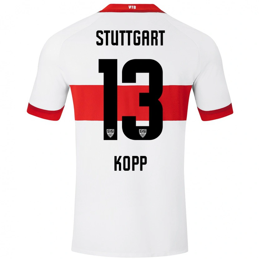 Danxen Men Leonie Kopp #13 White Red Home Jersey 2024/25 T-Shirt