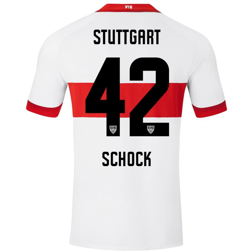 Danxen Men Florian Schock #42 White Red Home Jersey 2024/25 T-Shirt