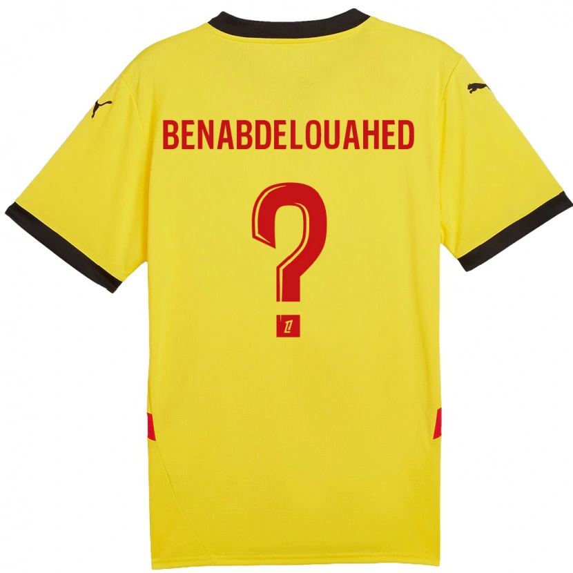 Danxen Men Kaïs Benabdelouahed #0 Yellow Red Home Jersey 2024/25 T-Shirt