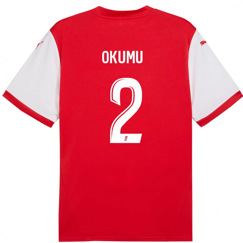 Danxen Men Joseph Okumu #2 Red White Home Jersey 2024/25 T-Shirt