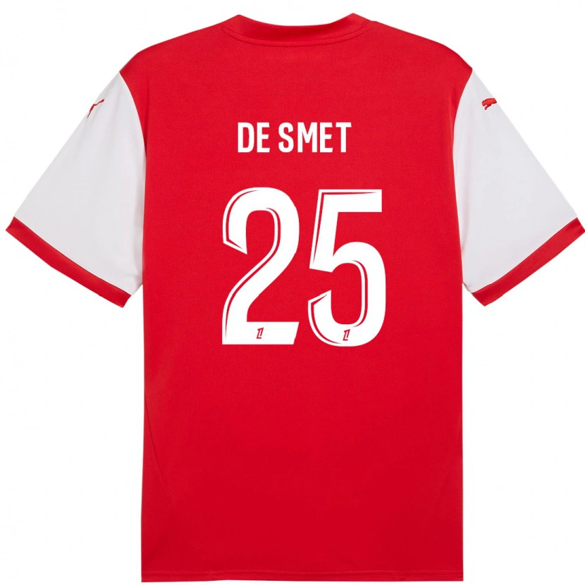 Danxen Men Thibault De Smet #25 Red White Home Jersey 2024/25 T-Shirt