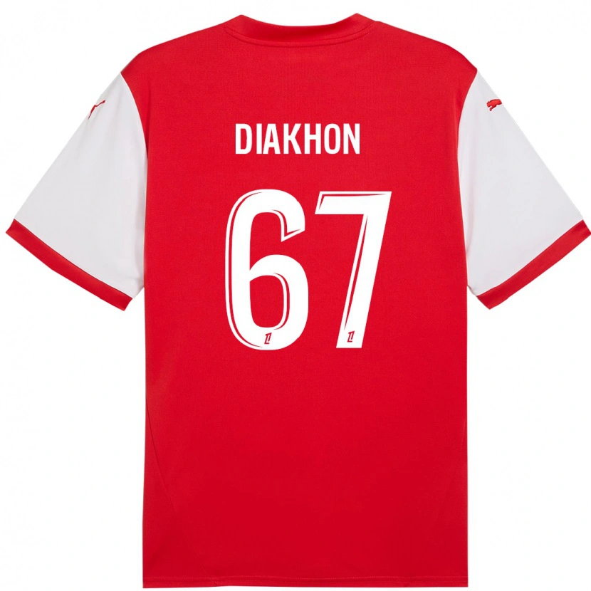 Danxen Men Mamadou Diakhon #67 Red White Home Jersey 2024/25 T-Shirt