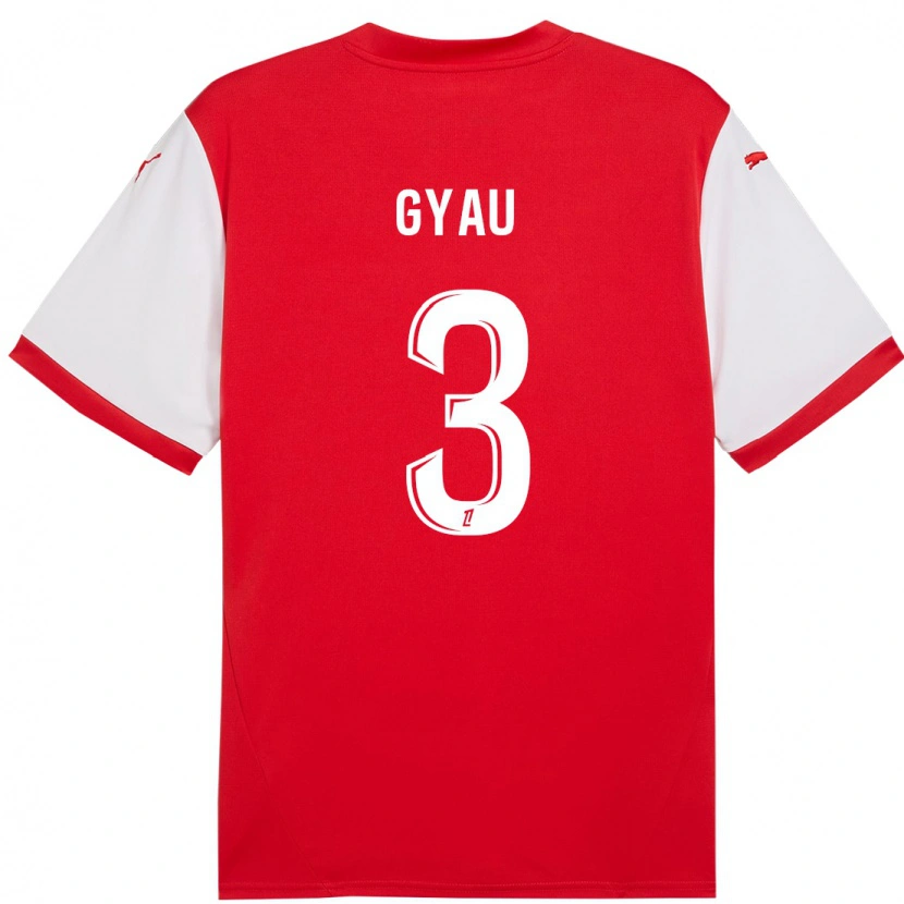 Danxen Men Mia Gyau #3 Red White Home Jersey 2024/25 T-Shirt