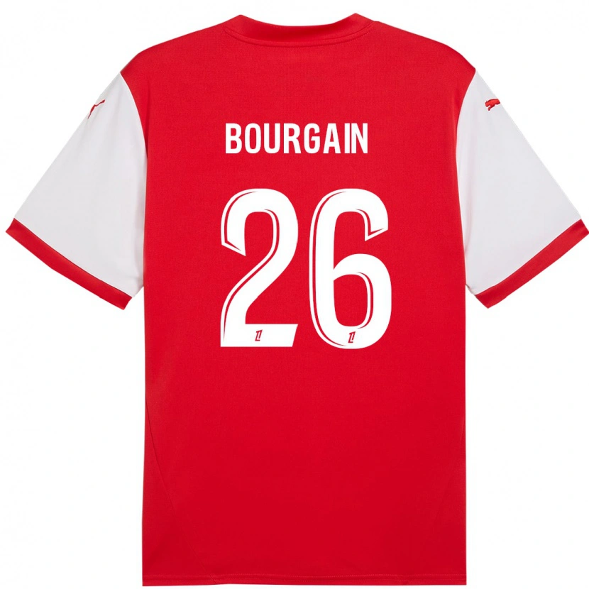 Danxen Men Léa Bourgain #26 Red White Home Jersey 2024/25 T-Shirt