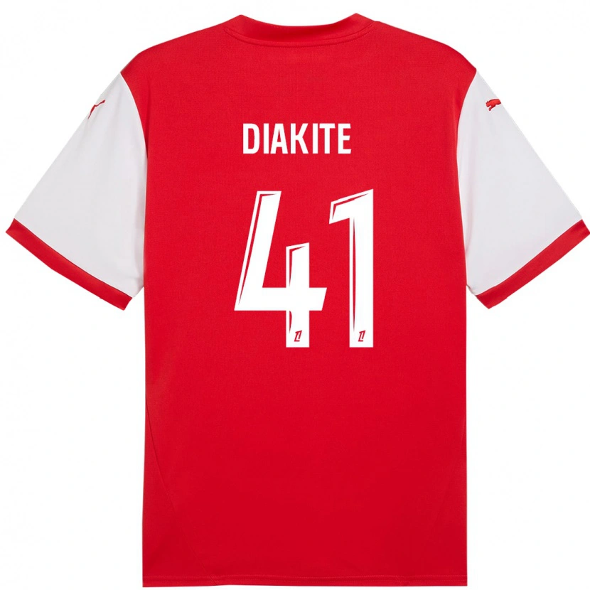 Danxen Men Ibrahim Diakité #41 Red White Home Jersey 2024/25 T-Shirt