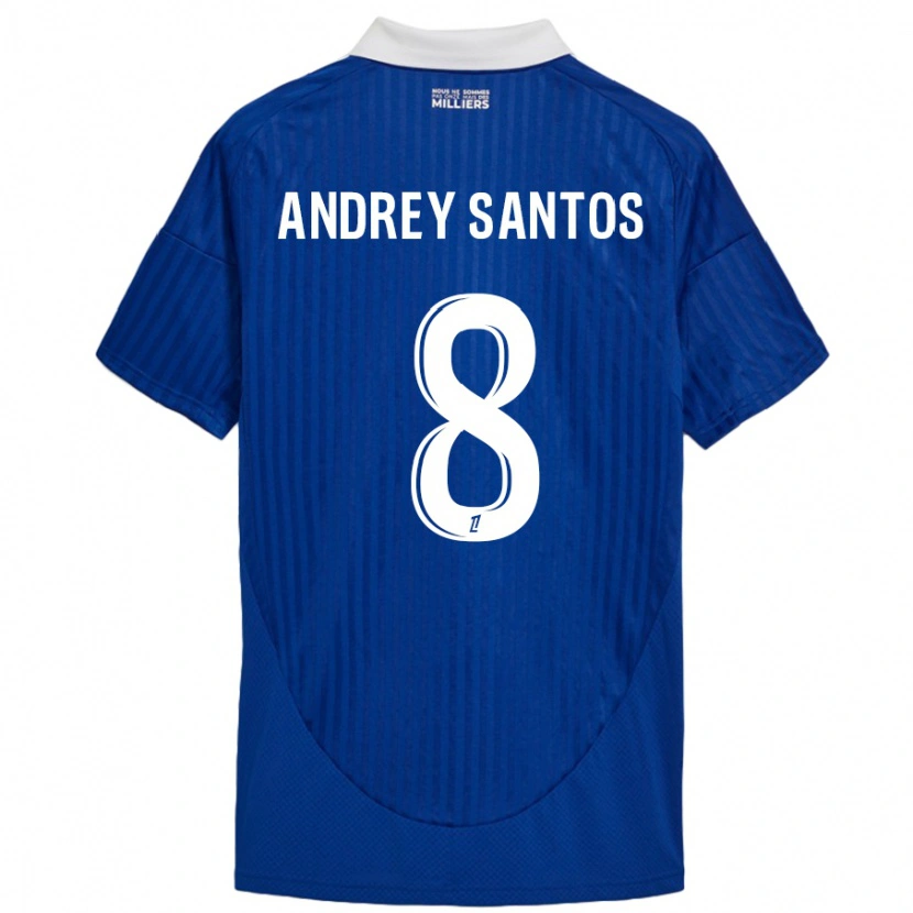 Danxen Men Andrey Santos #8 Blue White Home Jersey 2024/25 T-Shirt