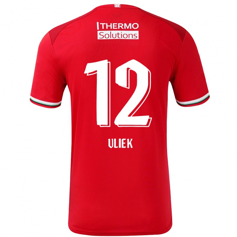 Danxen Men Leonie Vliek #12 Red White Home Jersey 2024/25 T-Shirt