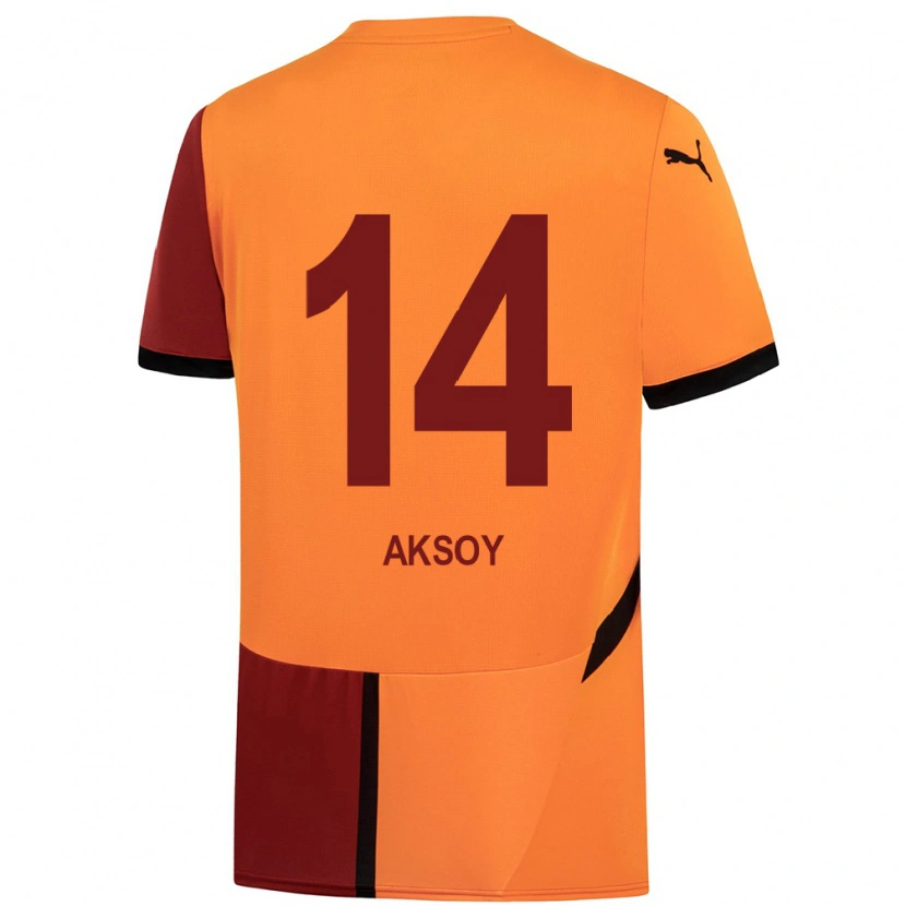 Danxen Men Berkan Aksoy #14 Yellow Red Home Jersey 2024/25 T-Shirt