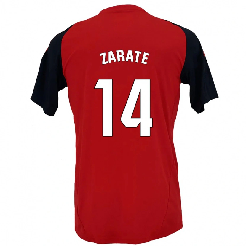 Danxen Men Hugo Zárate #14 Red Black Home Jersey 2024/25 T-Shirt