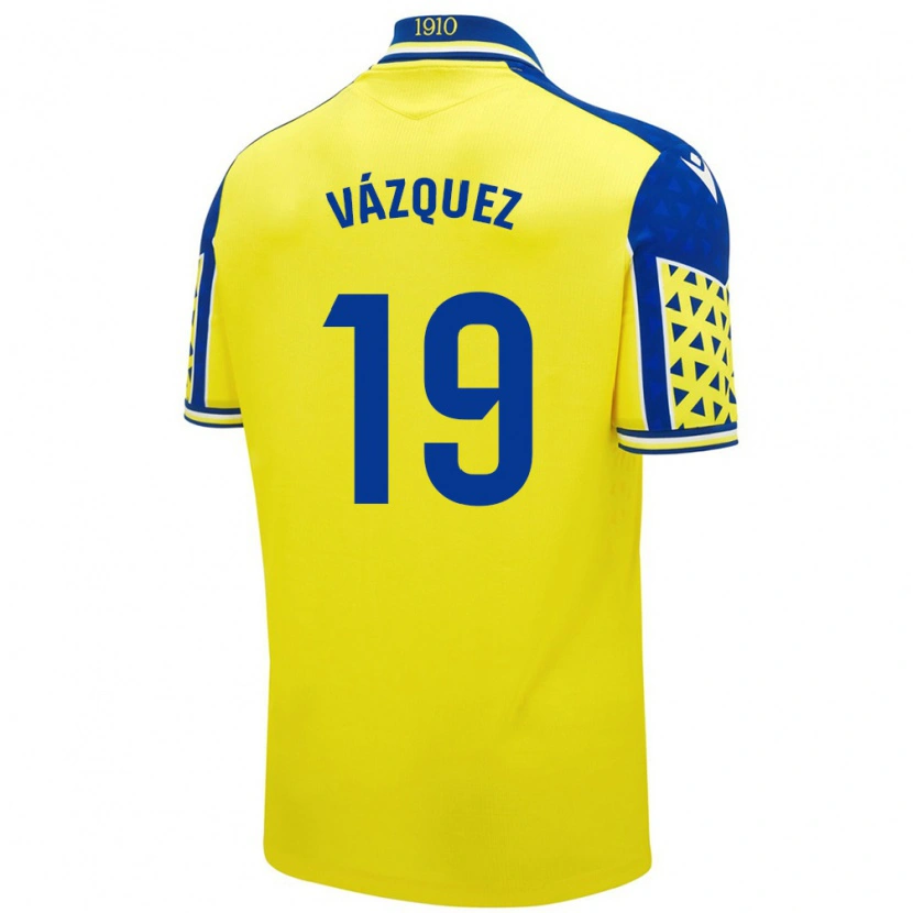 Danxen Men Borja Vázquez #19 Yellow Blue Home Jersey 2024/25 T-Shirt