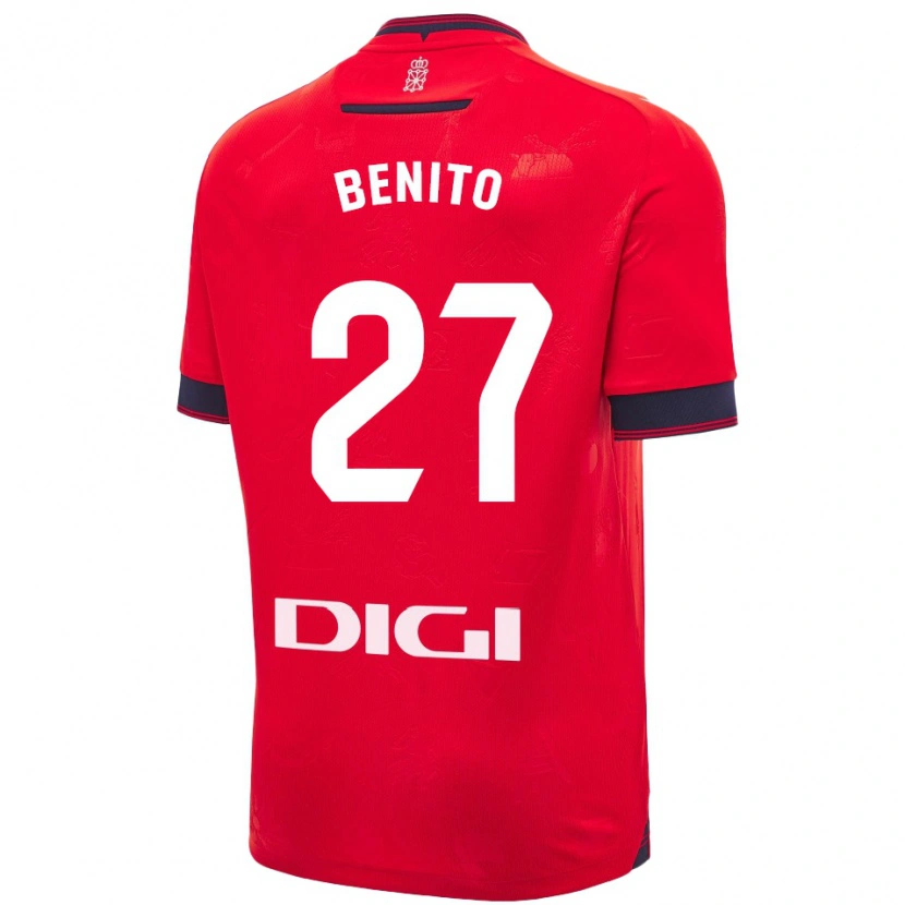 Danxen Men Iker Benito #27 Red White Home Jersey 2024/25 T-Shirt