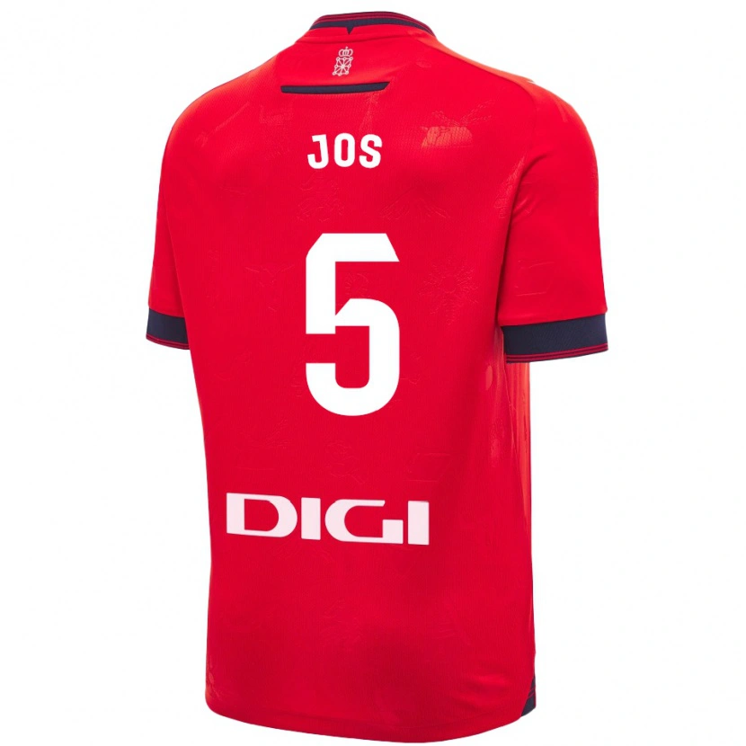 Danxen Men Josune Urdaniz Maurin #5 Red White Home Jersey 2024/25 T-Shirt