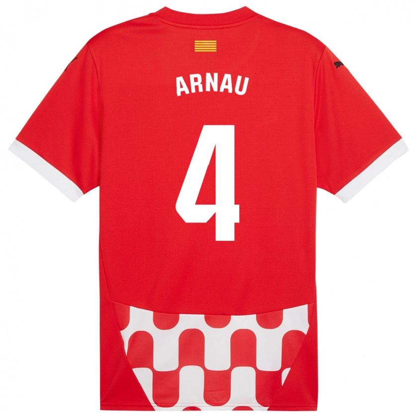 Danxen Men Arnau Martínez #4 Red White Home Jersey 2024/25 T-Shirt