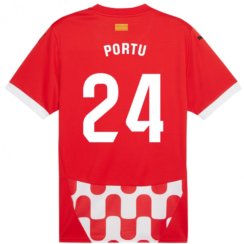 Danxen Men Portu #24 Red White Home Jersey 2024/25 T-Shirt