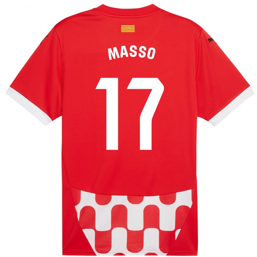 Danxen Men Ainoa Massó #17 Red White Home Jersey 2024/25 T-Shirt