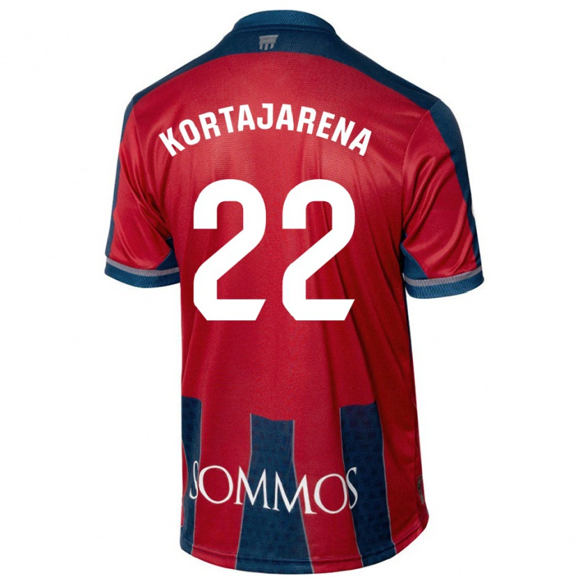 Danxen Men Iker Kortajarena #22 Red Blue Home Jersey 2024/25 T-Shirt